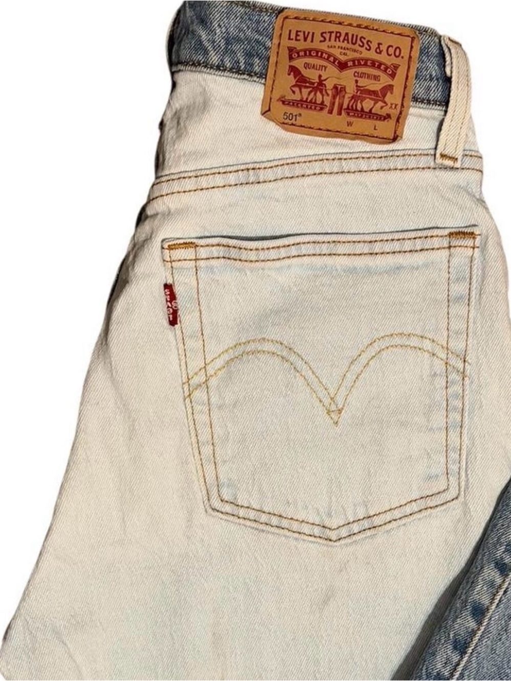 Levi's Two-Tone Light & Medium Blue Skinny Jeans - Picture 5 of 7